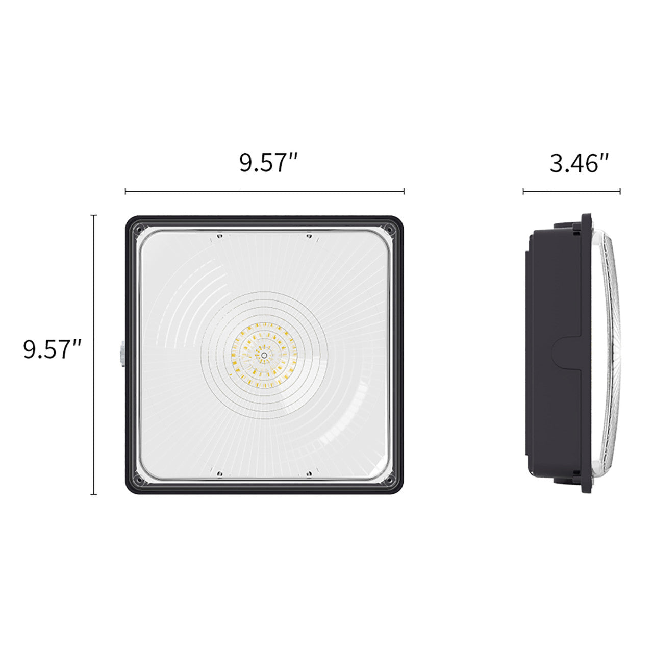 LED Wattage Adjustable & Color Tunable Canopy Light- 75W/60W/45W - 3000K/4000K/5000K - LumeGen