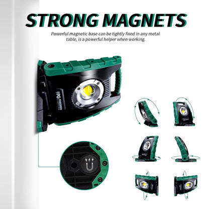 LED Rechargeable Work Light - 10W - 1000 Lumens - 5000K - Pinegreen Lighting