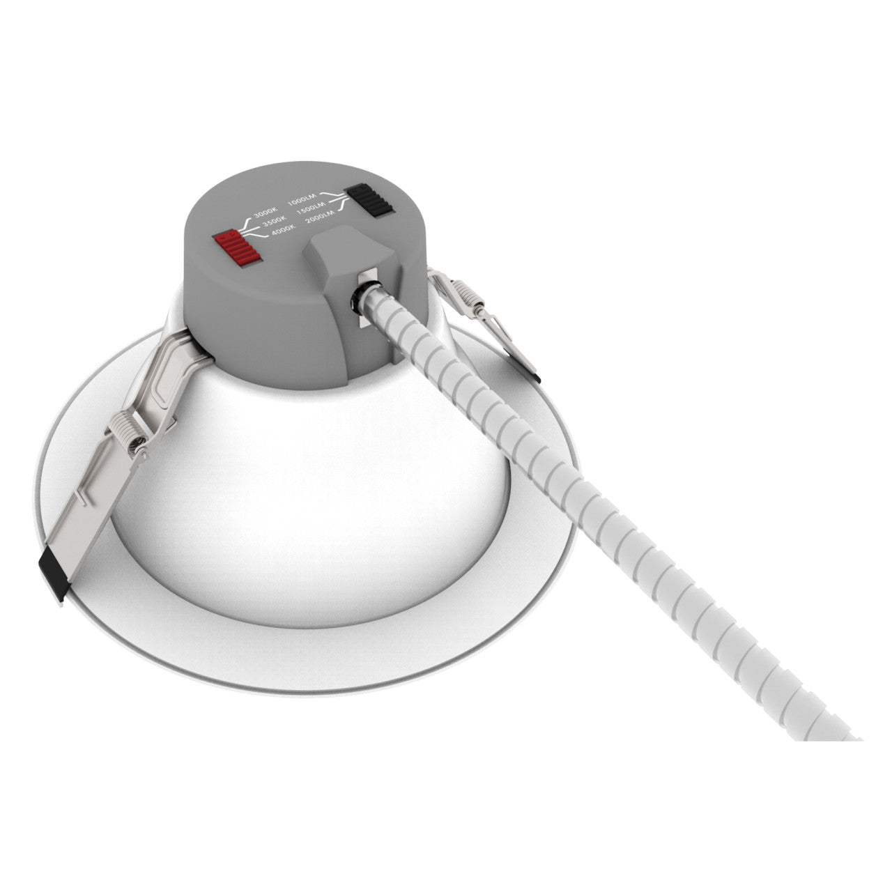 8in. LED Wattage Adjustable & Color Tunable Recessed Downlight - 10W/15W/22W - 3000K/3500K/4000K - LumeGen