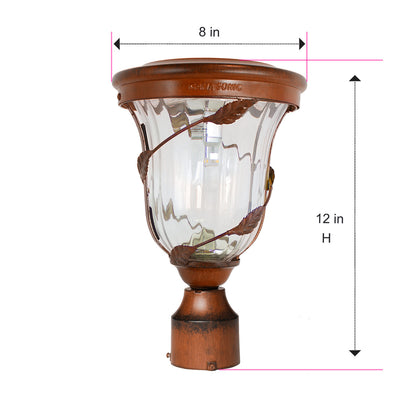 Solar LED Flora Lantern Light - 70 Lumens - 2700K - Antique Bronze Finish - Gama Sonic