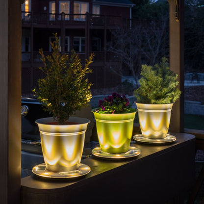 2-Pack - Solar LED Uplight Planter Base - Gama Sonic