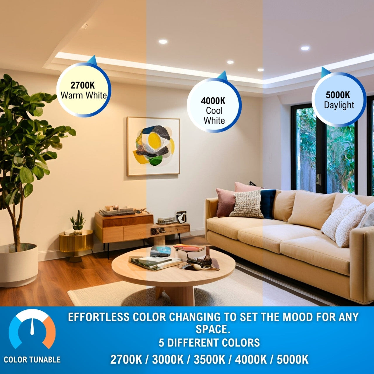 5in/6in. LED Recessed Retrofit - 15W - Color Tunable 27K/30K/35K/40K/50K - LumeGen
