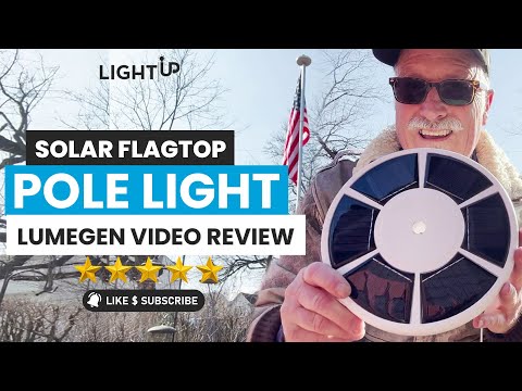 Solar LED Flagtop Pole Light - 200 Lumens - LumeGen
