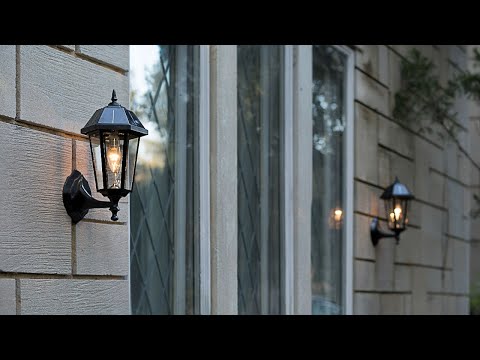 Solar LED Topaz Lantern Light - 50 Lumens - 3100K/6000K - Black Finish - Gama Sonic