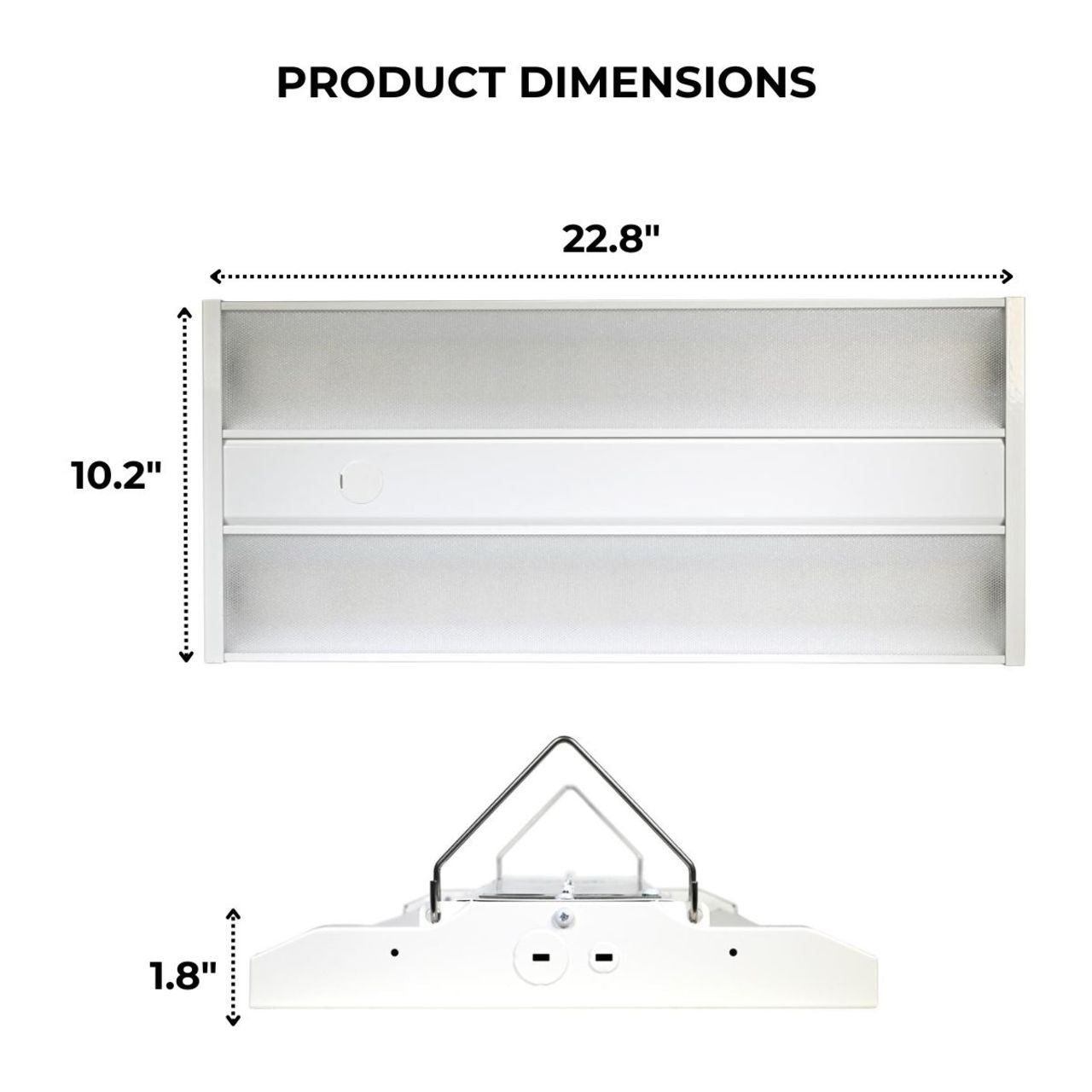 LED Linear High Bay - 200W - 30,000 Lumens - 5000K - PIR Motion Sensor - LumeGen