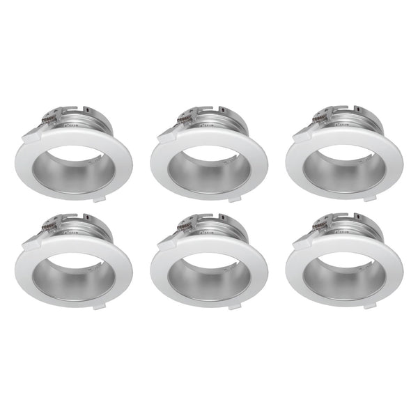 Case of 6 - 4in. VersaFlex Series Recessed Trim - White - Beyond LED Technology