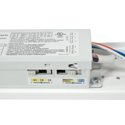 4ft. LED Wattage & Color Adjustable Vapor Tight Light - 34W/38W/45W - 3500K/4000K/5000K