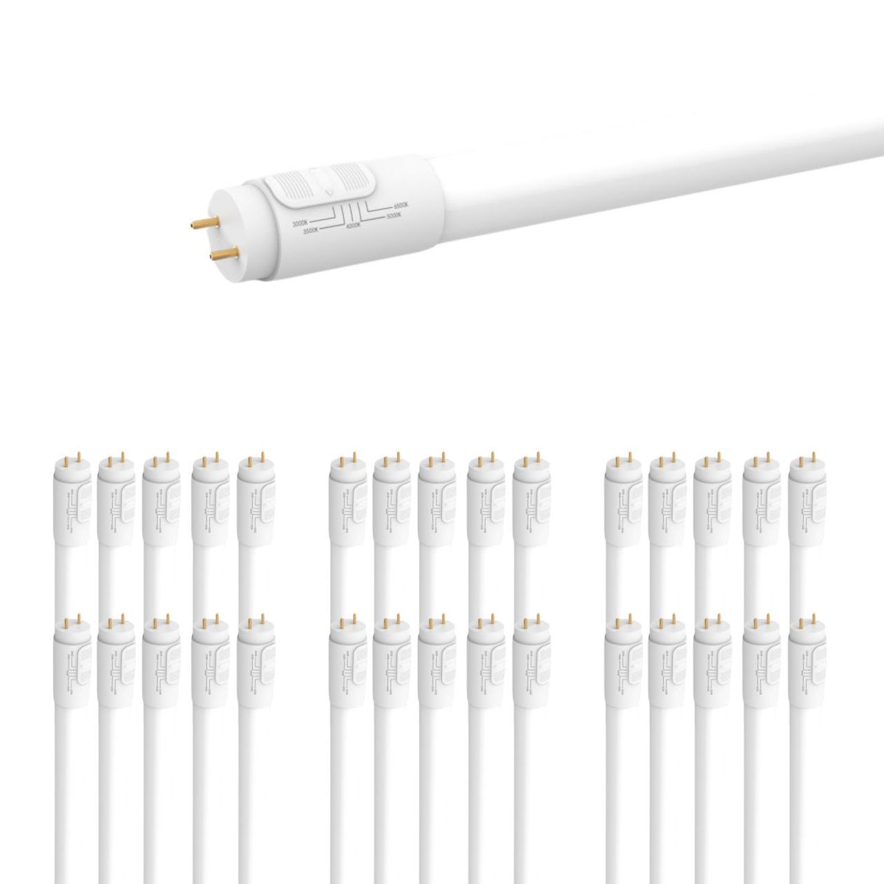 LED tube with selectable color temperature