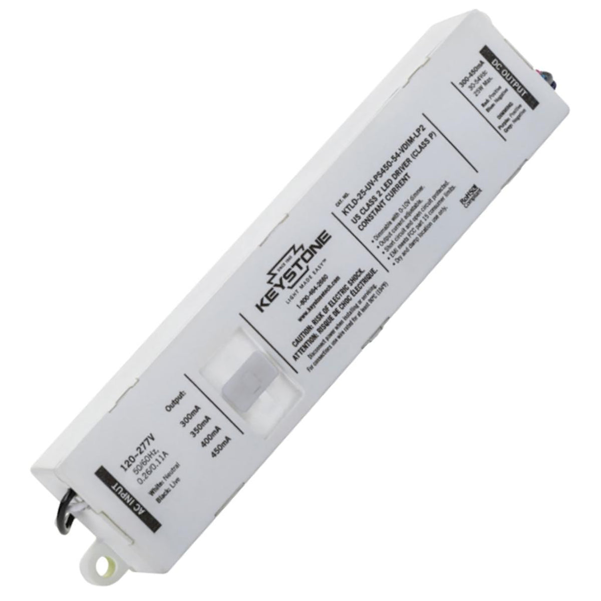 Led Driver Controller Keystone LED Power Selectable Constant Current LED Driver | 25W | 30-54V Output ...