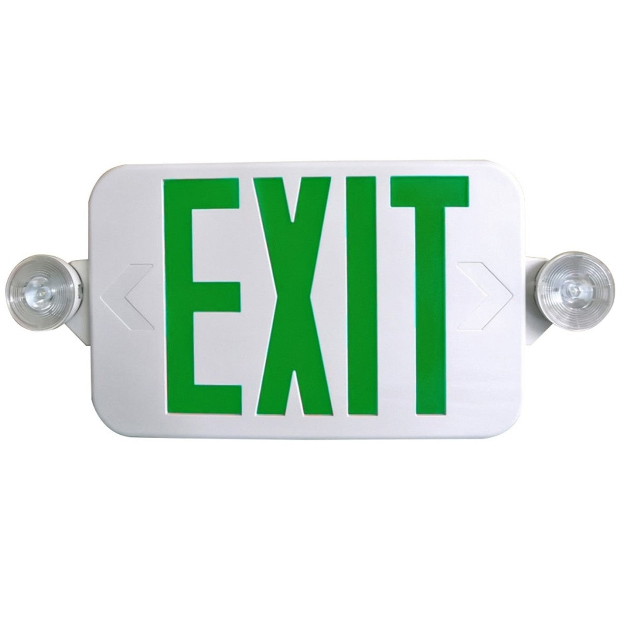 LED Low Profile Exit & Emergency Combo Sign - Red/Green Letters - 90 Min. Emergency Runtime