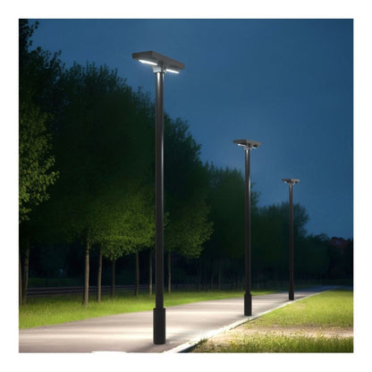 Solar LED Dual Head Post Top Area Light - Dual Color Temperature - LumeGen