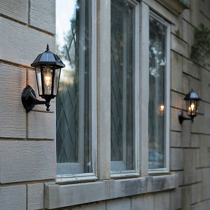 Solar LED Topaz Lantern Light - 50 Lumens - 3100K/6000K - Black Finish - Gama Sonic