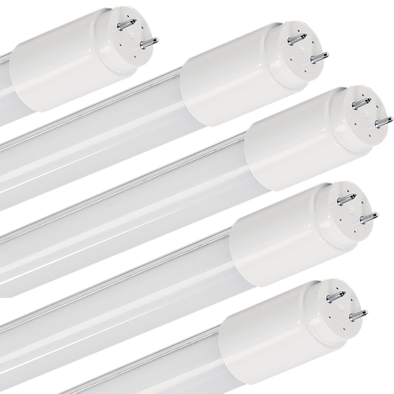 Case of 5 - LED T8 4ft Tube- (Type A+B) - Frosted Lens - 15W - 2100 ...