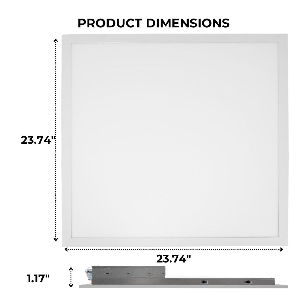 Case of 2 - 2x2 LED Flat Panel Light with Emergency Driver - 5 Wattage Adjustable - 5 Color Tunable - LumeGen