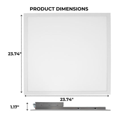 Case of 2 - 2x2 LED Flat Panel Light with Emergency Driver - 5 Wattage Adjustable - 5 Color Tunable - LumeGen