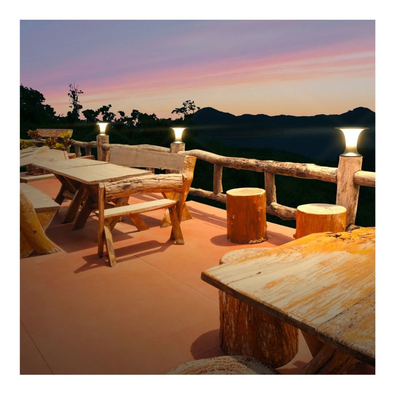 Solar LED Diamond Pier Light - 2200 Lumens - Dual Color Temperatures - LumeGen