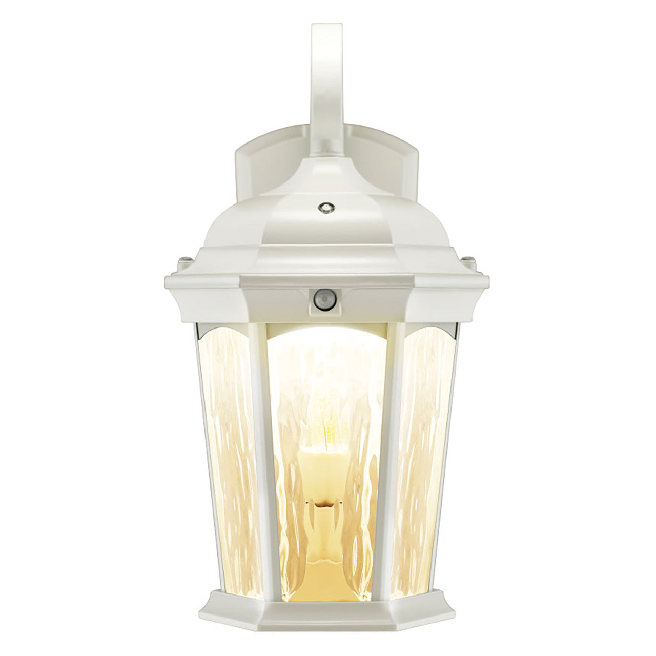 LED Outdoor Wall Flame Lantern Light - 12.5W - 1200 Lumens - 3000K - White Water Glass Finish - Euri Lighting