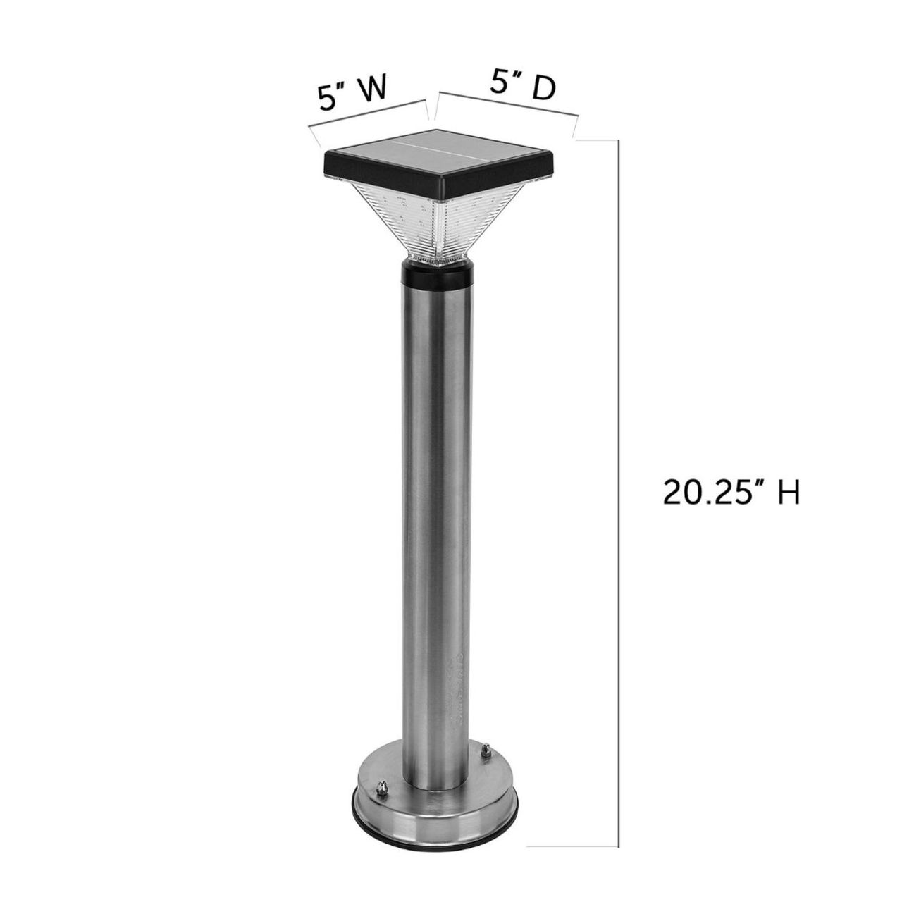 Solar LED Luxor Stainless Steel Bollard Light | Gama Sonic – LightUp