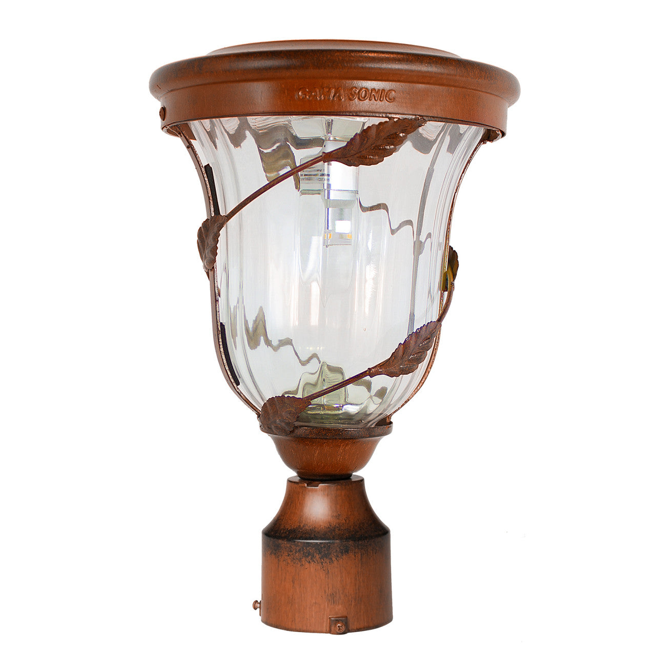 Solar LED Flora Lantern Light - 70 Lumens - 2700K - Antique Bronze Finish - Gama Sonic