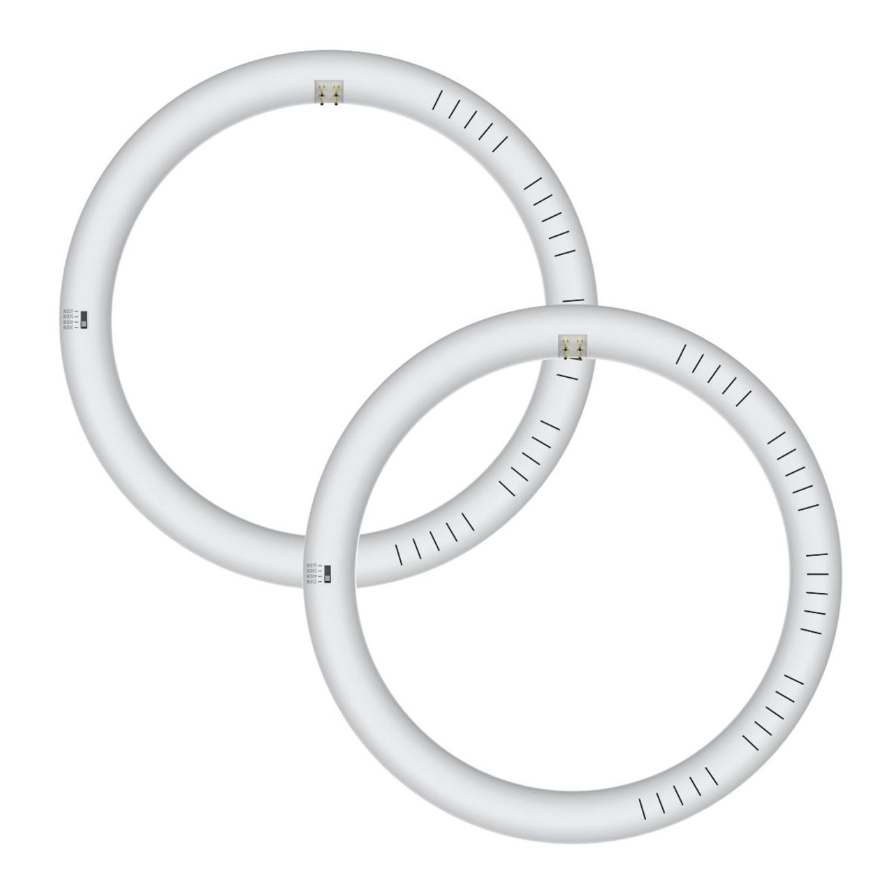 2-Pack - 12in. LED T9 Circline Tube Lamp - Universal Type A+B - 16W - 1700 Lumens - Color Selectable - LumeGen