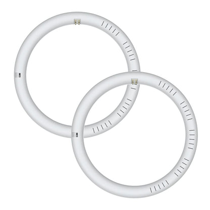 2-Pack - 12in. LED T9 Circline Tube Lamp - Universal Type A+B - 16W - 1700 Lumens - Color Selectable - LumeGen