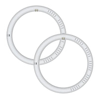 2-Pack - 12in. LED T9 Circline Tube Lamp - Universal Type A+B - 16W - 1700 Lumens - Color Selectable - LumeGen