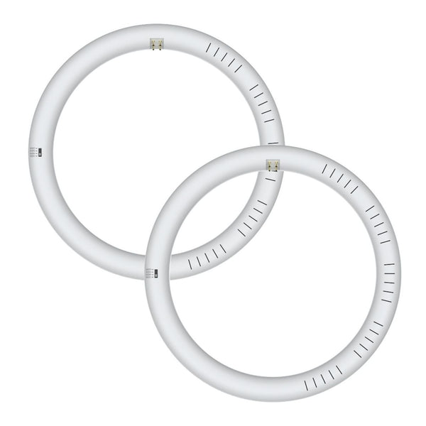 2-Pack - 12in. LED T9 Circline Tube Lamp - Universal Type A+B - 16W - 1700 Lumens - Color Selectable - LumeGen