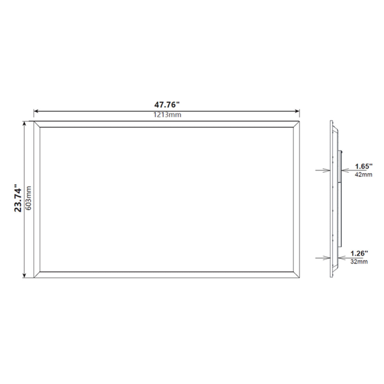 Case of 2 - 2x4 LED Flat Panel Light - Wattage Adjustable 40W/50W - Color Tunable 35K/40K/50K - Hongyao