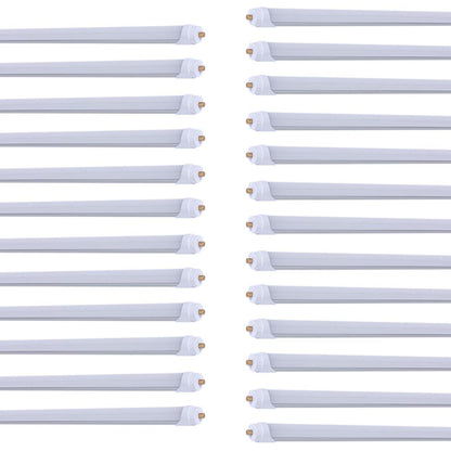 Case of 25 - 8ft LED T8 Tube - Type B - 40W - 5200 Lumens - 4000K & 5000K - Frosted Lens - JN