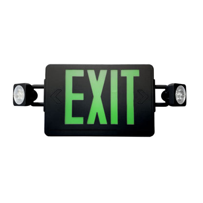 LED Reduced Profile Exit & Emergency Light Combo - Remote Capable - 90 Min. Emergency Runtime