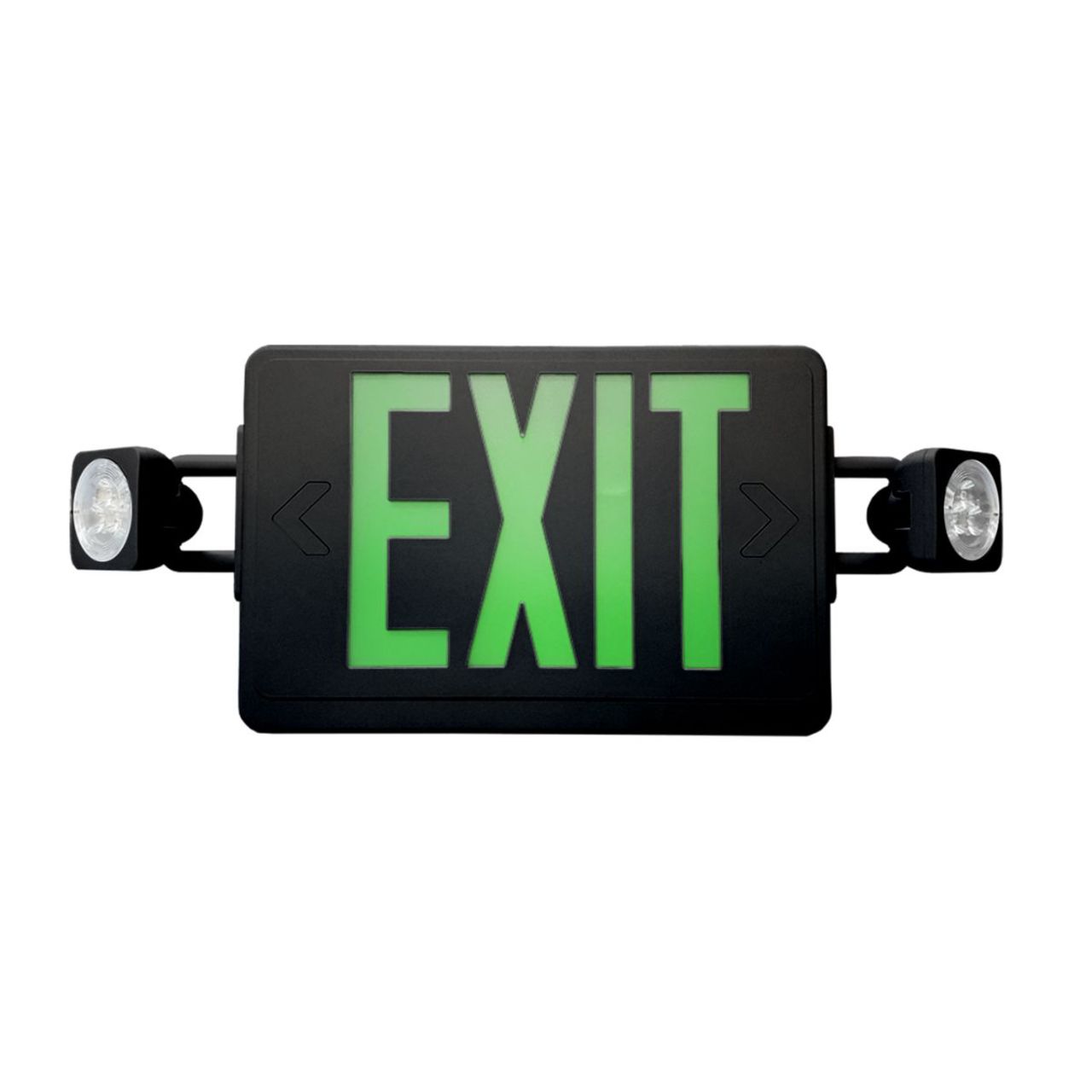 LED Reduced Profile Exit & Emergency Light Combo - Remote Capable - 90 Min. Emergency Runtime