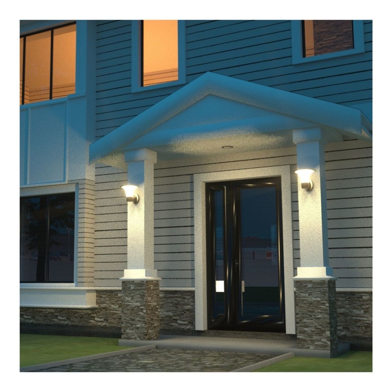 Solar LED Diamond Wall Light - 2200 Lumens - Dual Color Temperatures - LumeGen