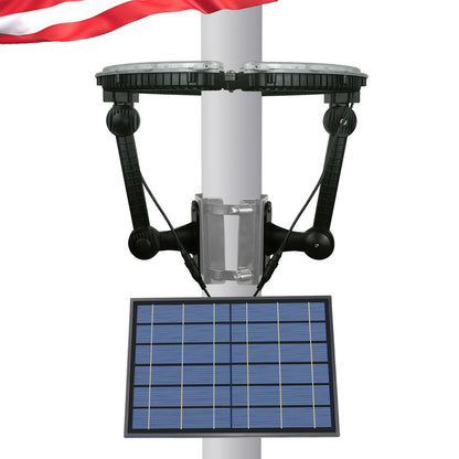 LED Solar Flagpole Ring Light - 1140 Lumens - LumeGen