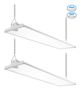 Case of 2 - LED Linear High Bay - 4ft - 48,000 Lumen Max - Full Lens - Wattage Adjustable 250W/275W/300W - Color Tunable 40K/50K/57K - Sensor Base