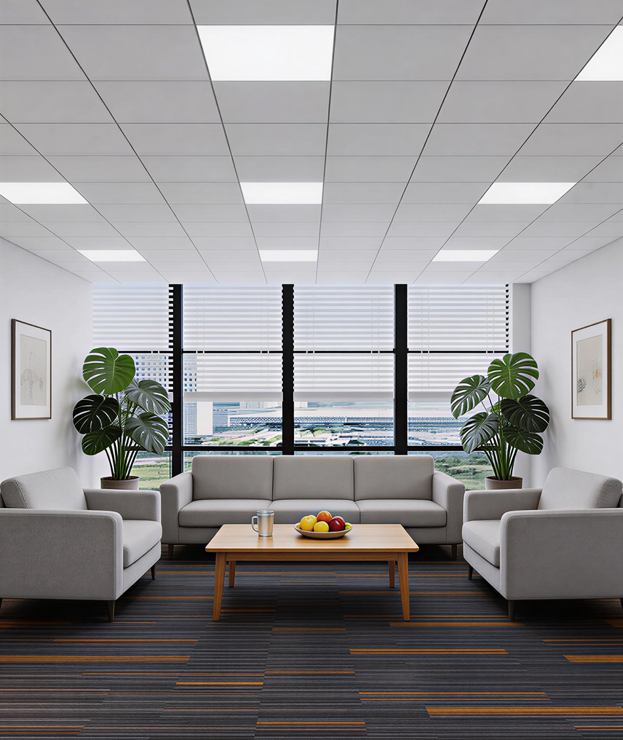 Case of 4 - 2x2 LED Flat Panel Light - Wattage Adjustable 20W/30W/40W - Color Tunable 40K/50K/65K